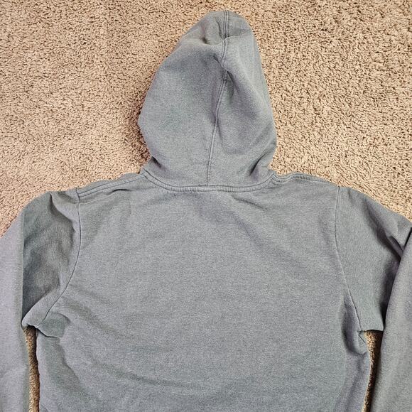 The North Face Mens Gray Pullover Hoodie Sweatshirt Size M Logo Fleece Cotton - Picture 9 of 14